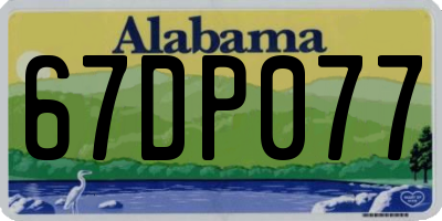 AL license plate 67DP077