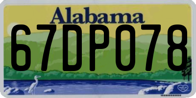 AL license plate 67DP078
