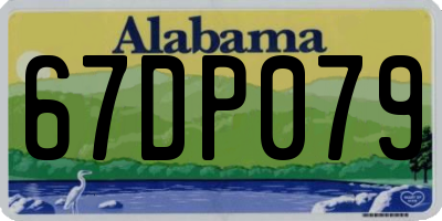 AL license plate 67DP079