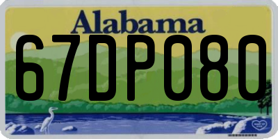AL license plate 67DP080