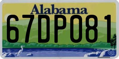 AL license plate 67DP081