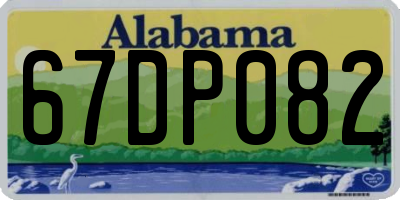 AL license plate 67DP082