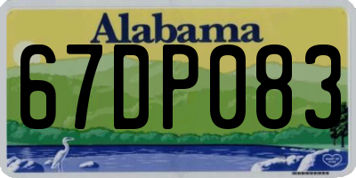 AL license plate 67DP083