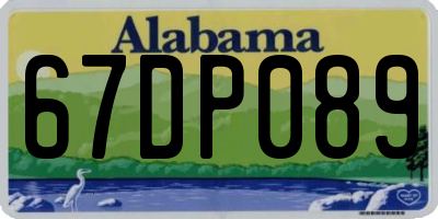 AL license plate 67DP089