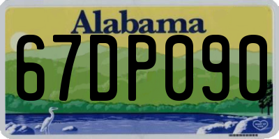 AL license plate 67DP090