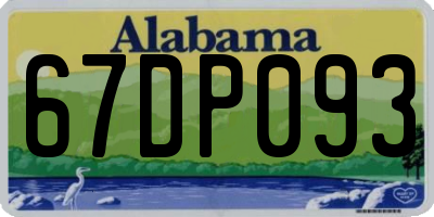 AL license plate 67DP093