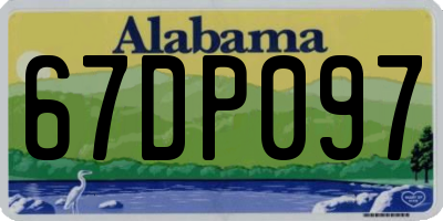 AL license plate 67DP097