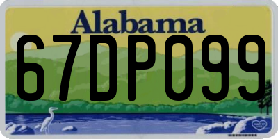 AL license plate 67DP099