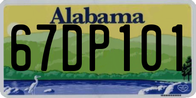 AL license plate 67DP101