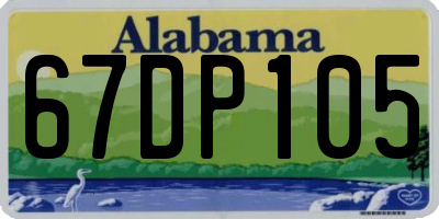 AL license plate 67DP105