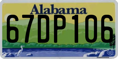 AL license plate 67DP106