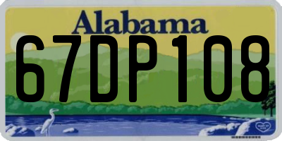 AL license plate 67DP108