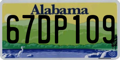AL license plate 67DP109