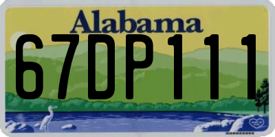 AL license plate 67DP111