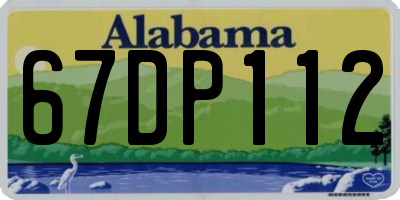 AL license plate 67DP112