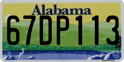 AL license plate 67DP113