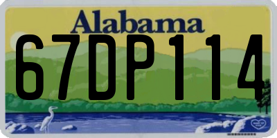 AL license plate 67DP114