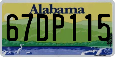 AL license plate 67DP115