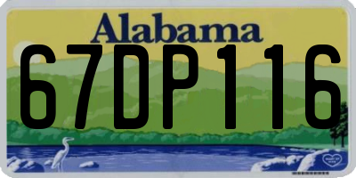 AL license plate 67DP116