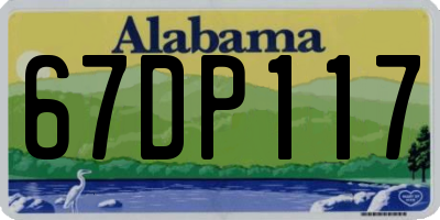 AL license plate 67DP117