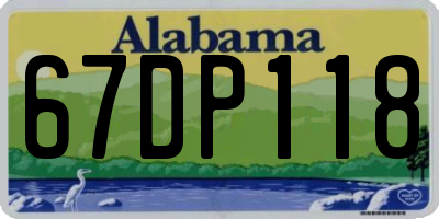 AL license plate 67DP118