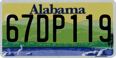 AL license plate 67DP119