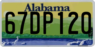 AL license plate 67DP120