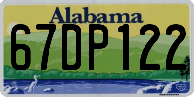 AL license plate 67DP122