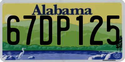 AL license plate 67DP125