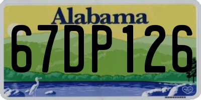 AL license plate 67DP126