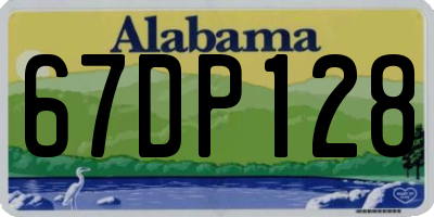 AL license plate 67DP128