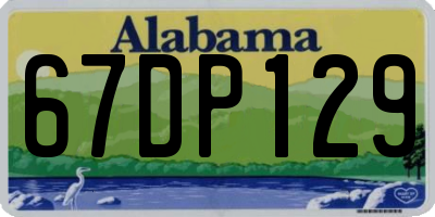 AL license plate 67DP129