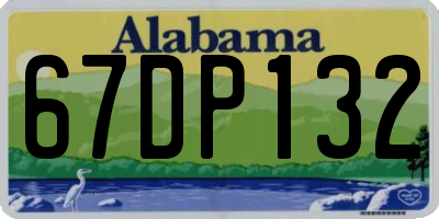 AL license plate 67DP132