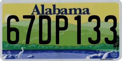 AL license plate 67DP133