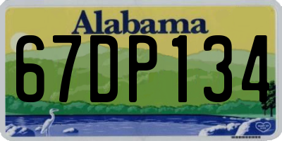 AL license plate 67DP134