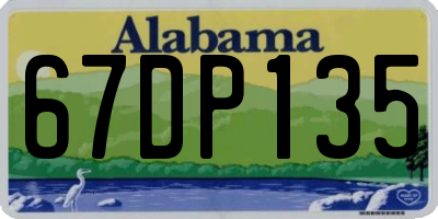 AL license plate 67DP135