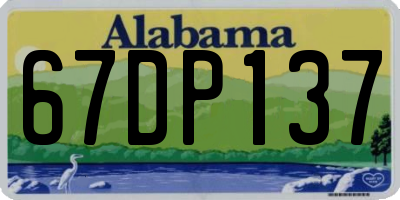 AL license plate 67DP137