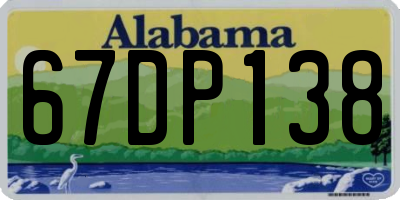 AL license plate 67DP138