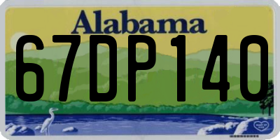 AL license plate 67DP140