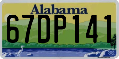 AL license plate 67DP141