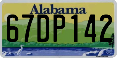 AL license plate 67DP142