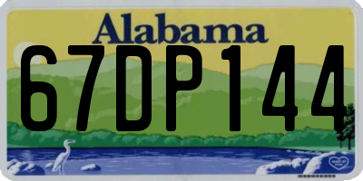 AL license plate 67DP144