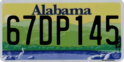 AL license plate 67DP145