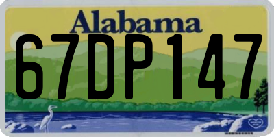 AL license plate 67DP147