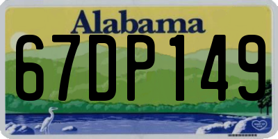 AL license plate 67DP149