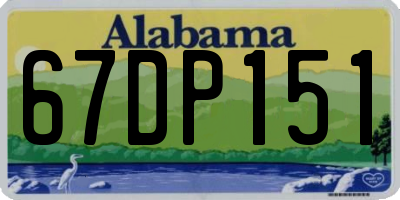 AL license plate 67DP151