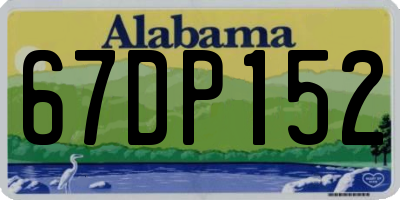 AL license plate 67DP152