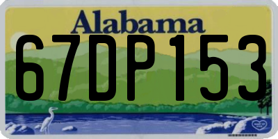 AL license plate 67DP153