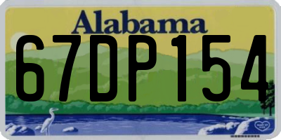 AL license plate 67DP154