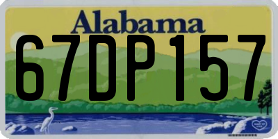 AL license plate 67DP157